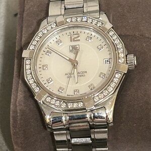 EUC Tag Heuer Aquaracer Pearl Diamond Dial Women's Luxury Watch